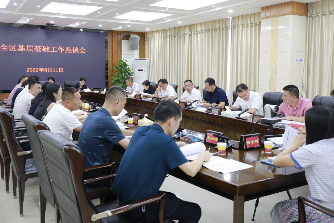 谋划夯实高质量发展基础！颜和平主持召开全区基层基础工作座谈会