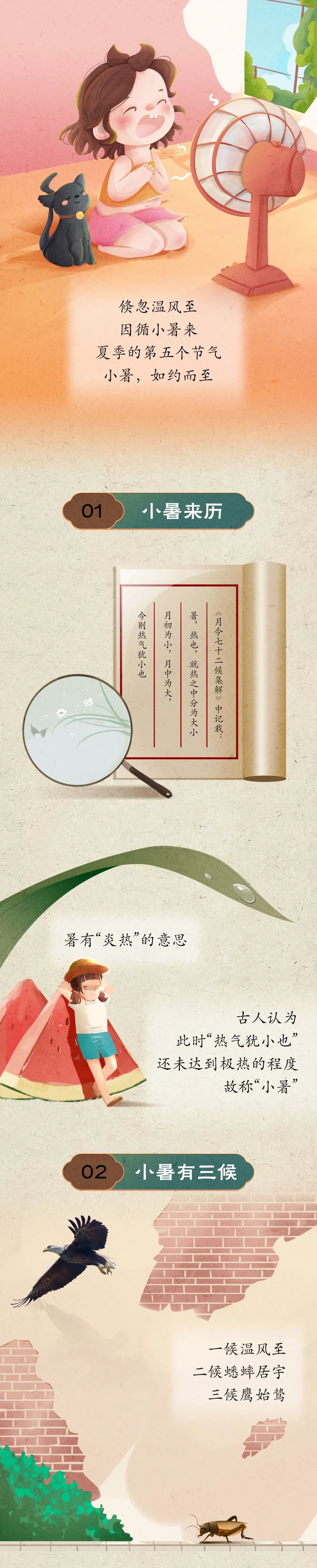 今日小暑，风吹荷叶满庭香，人间静好岁月长