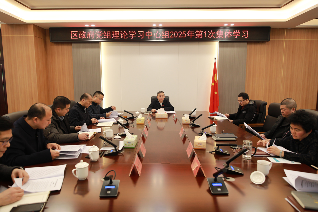 石鼓区政府党组理论学习中心组2025年第1次集体学习举行
