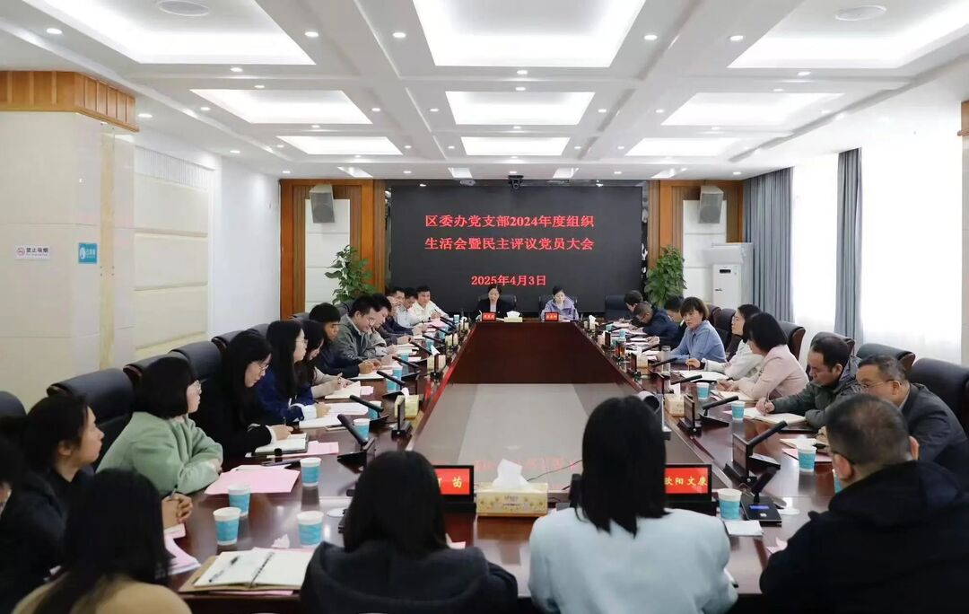 谢海蓉参加区委办党支部组织生活会