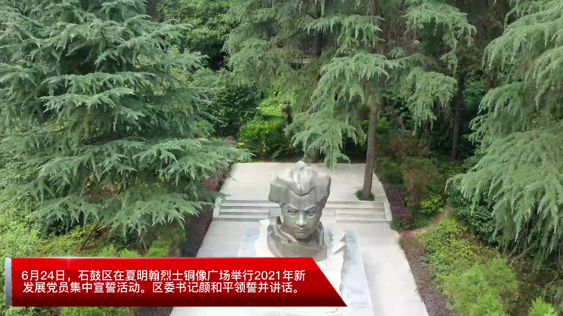 视频 | 只要主义真！石鼓区近百名新党员夏明翰烈士铜像前集体宣誓定初心