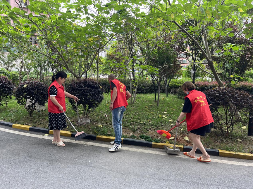 五一街道畔湖路社区党总支动员禁毒志愿者全员参与创文巩卫工作