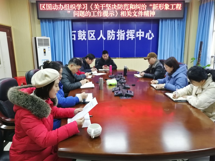 区国动办传达学习《关于坚决防范和纠治“新形象工程”问题的工作提示》相关文件精神