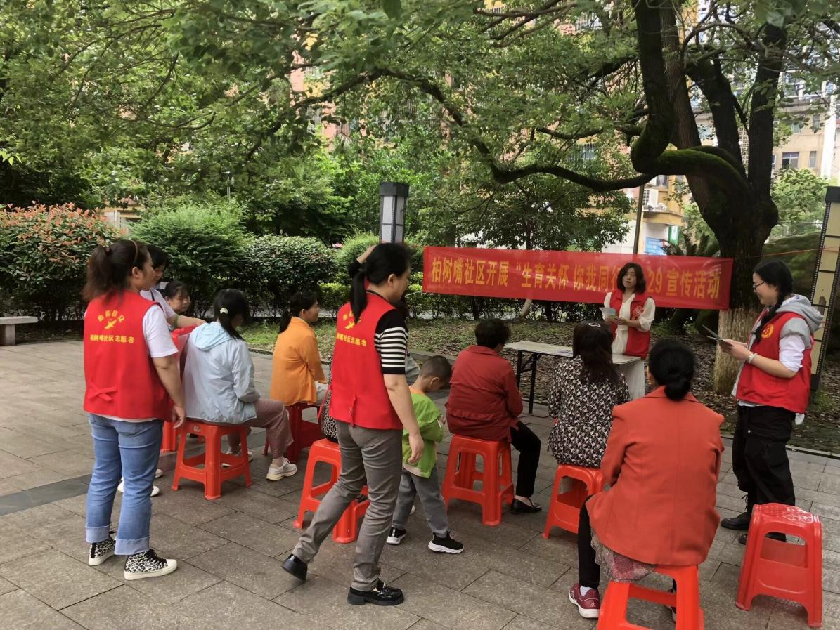 合江街道柏树嘴社区开展“生育关怀，你我同行”宣传活动