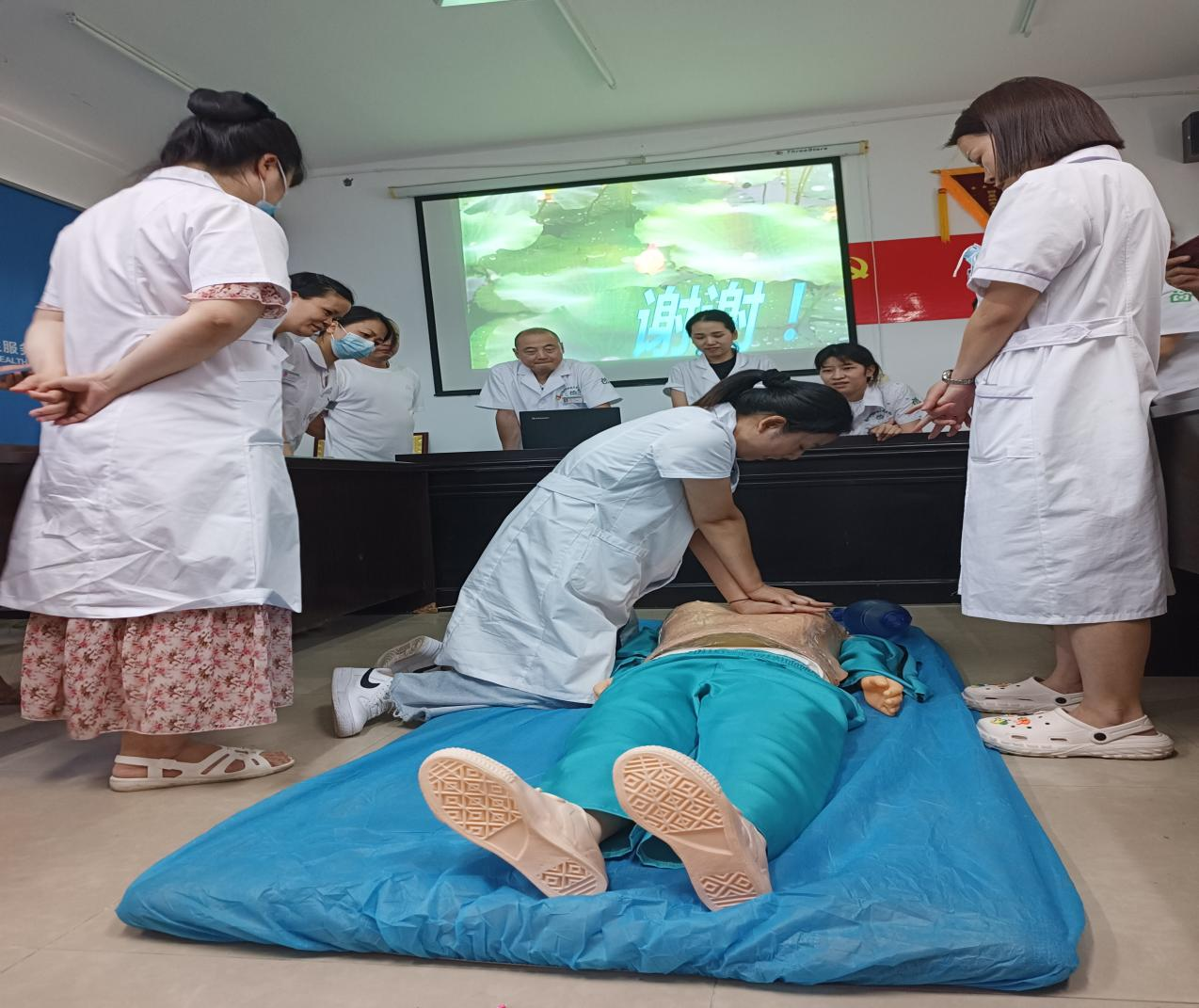 石鼓区黄沙湾街道社区卫生服务中心开展医务人员“心肺复苏”知识培训