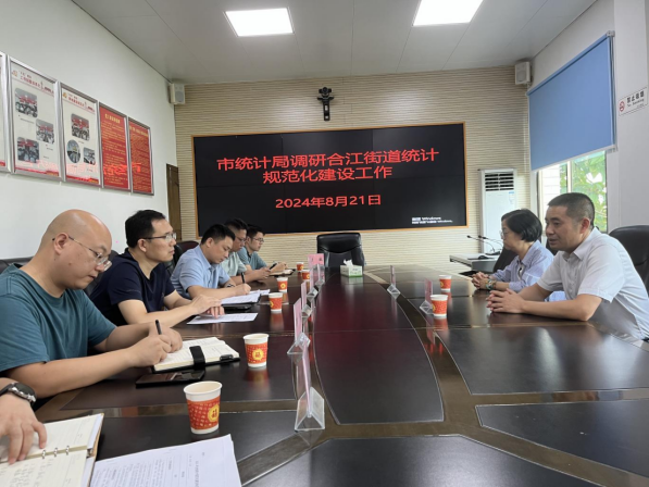 市统计局调研合江街道统计基层基础规范化建设工作